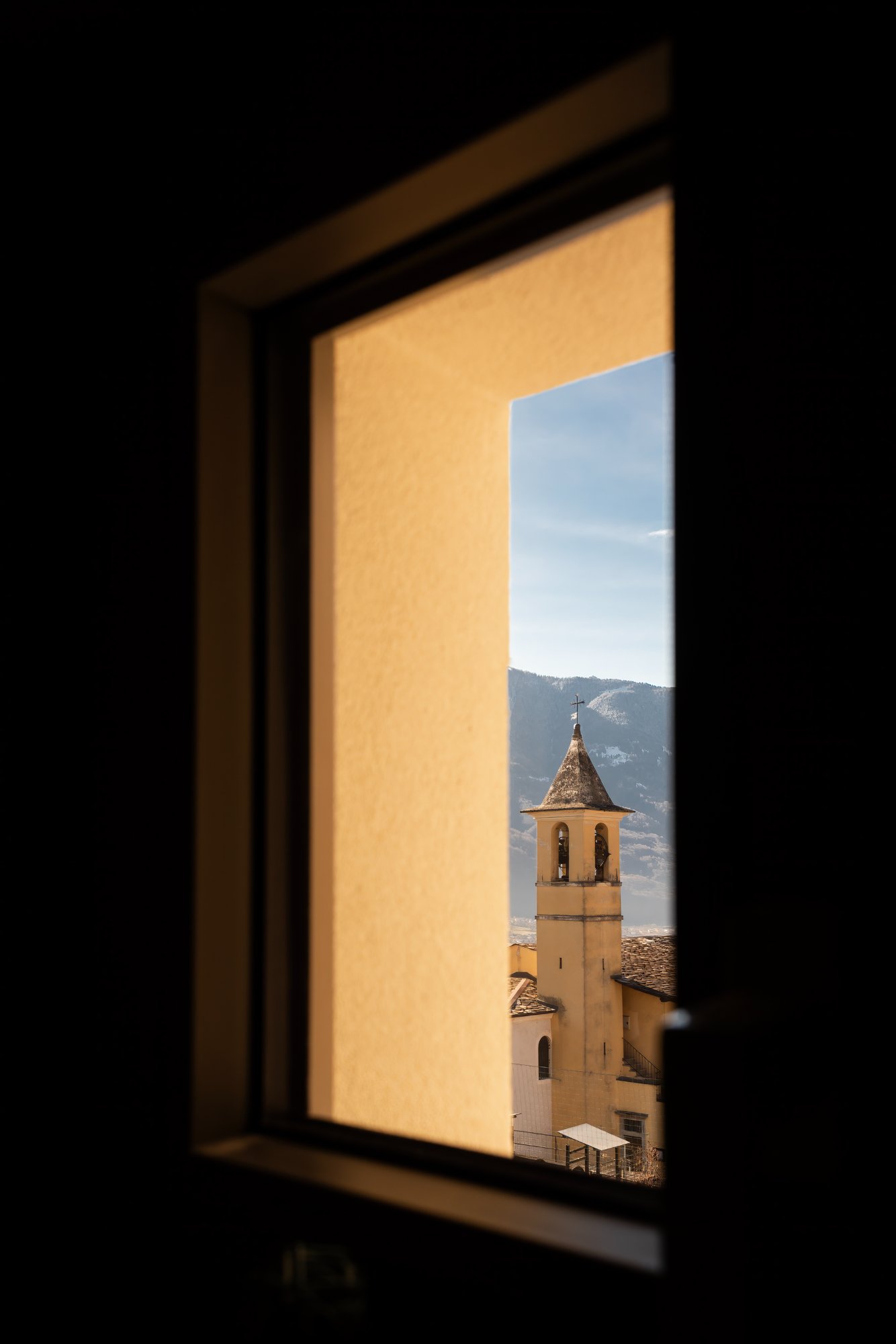 Campanile di Ponchiera visto dalla Camera N°3